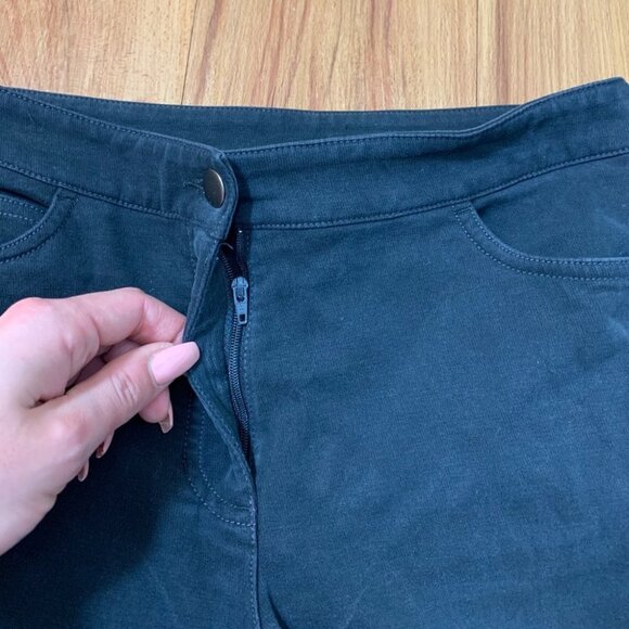 Eileen Fisher Black High Rise Straight Leg Pants - Picture 4 of 9